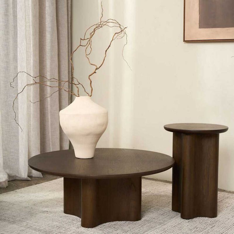 NED Collections Luma Side Table - Brown Oak image number 2